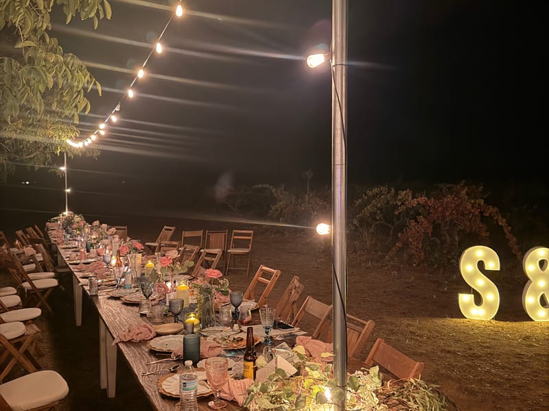 Vintage bar at a wedding event